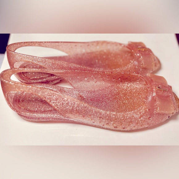 Pre-loved Vintage Salvatore Ferragamo Giddy Ballerina Jelly Flats, pink/purle - Picture 4 of 6